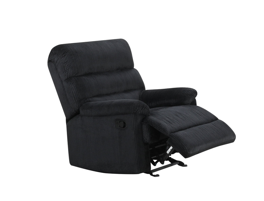 Albert Black 3PC Reclining Set — Drop-Down Table & Cup Holders