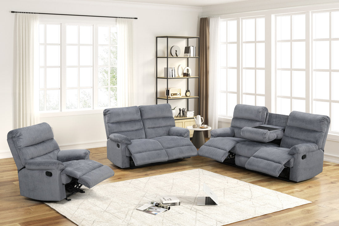 Albert11 3PC Reclining Set — Sofa, Loveseat & Recliner