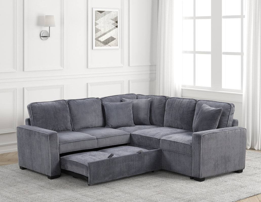 Ariel Sectional — Pull-Out Bed & USB Charging