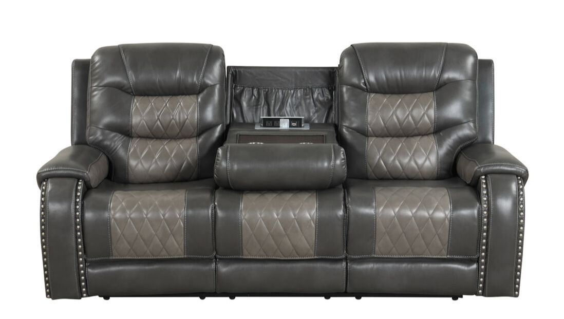 Ashley1003 Oversized 3PC Reclining Set — Drop-Down Table & USB Charging