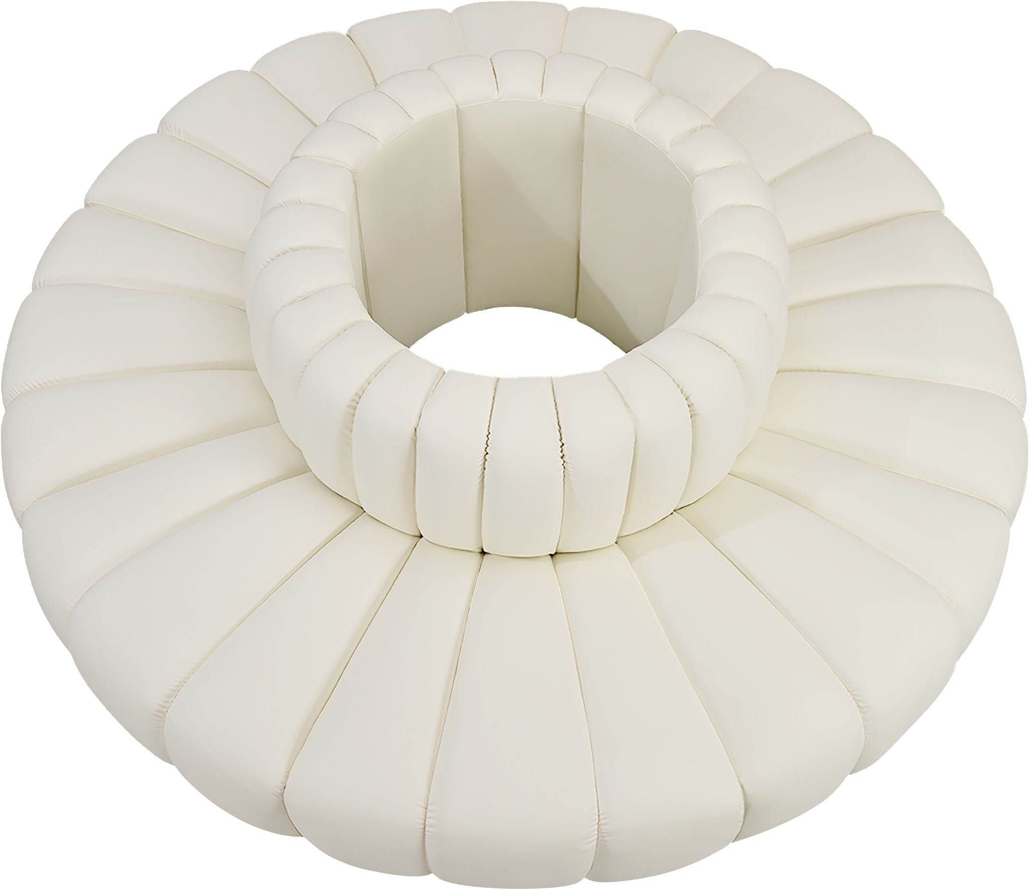 Arc - Faux Leather 8 Piece Round Modular Sofa