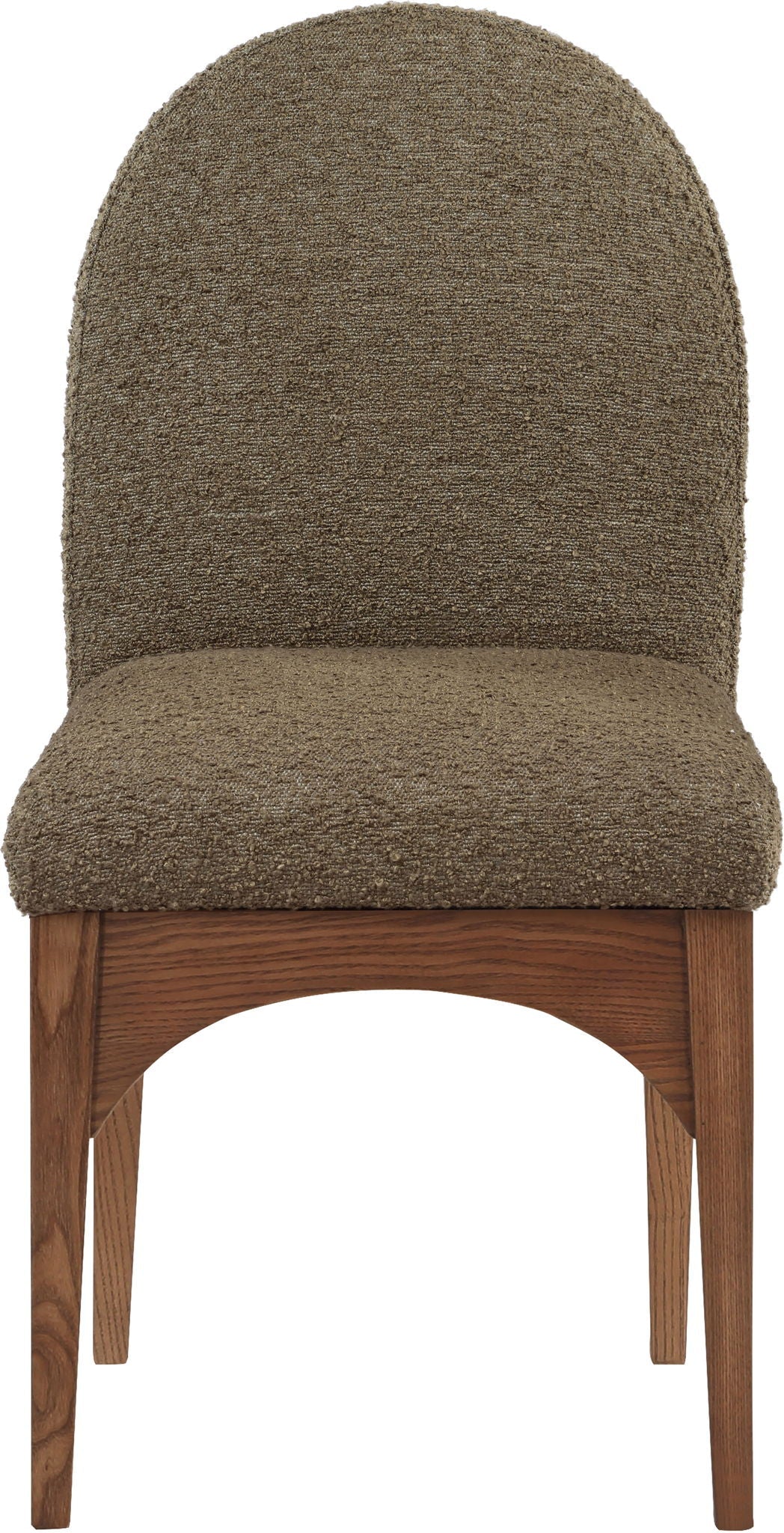 Waldorf - Boucle Dining Side Chair with Brown Legs