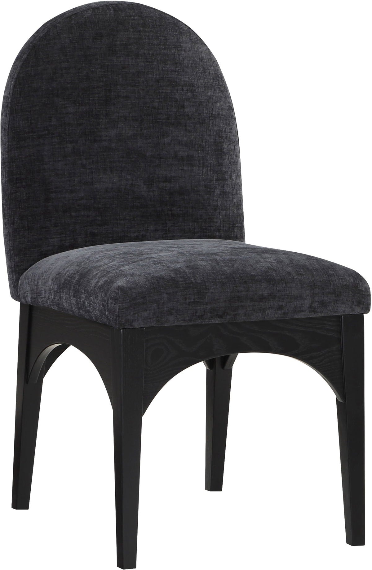 Waldorf - Chenille Dining Side Chair with Black Legs