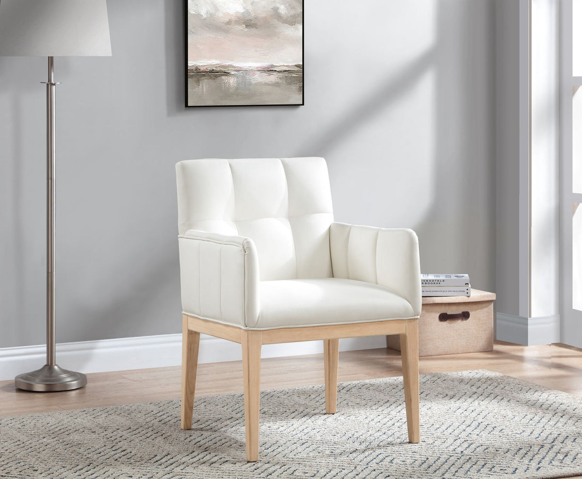 Adrian - Dining Arm Chair (Set of 2) with Light Brown Legs