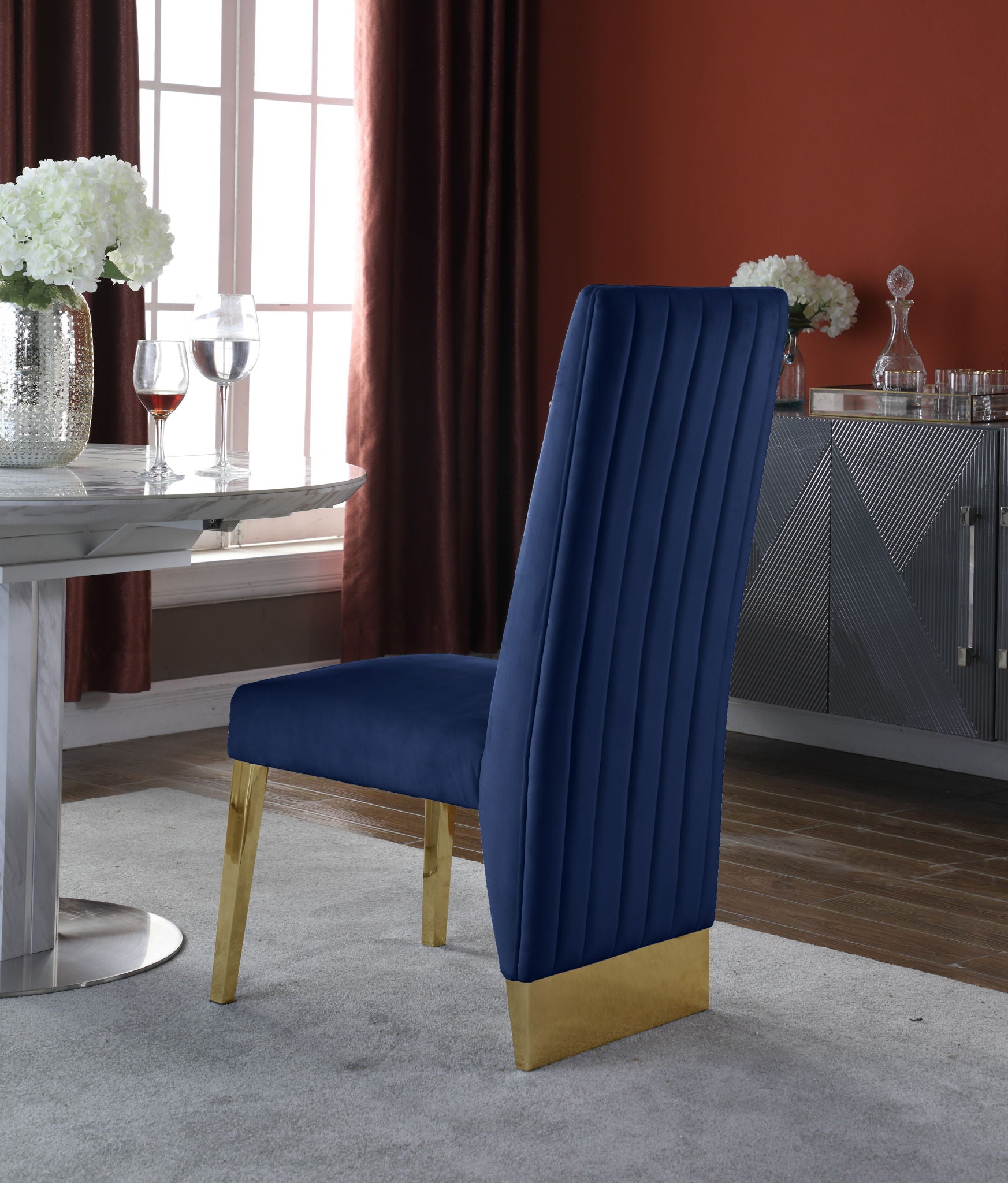 Porsha - Dining Chair with Gold Legs (Set of 2)