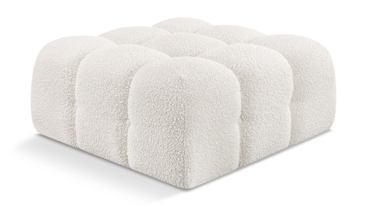 Ames Boucle Modular Sectional — Ottoman — Cream