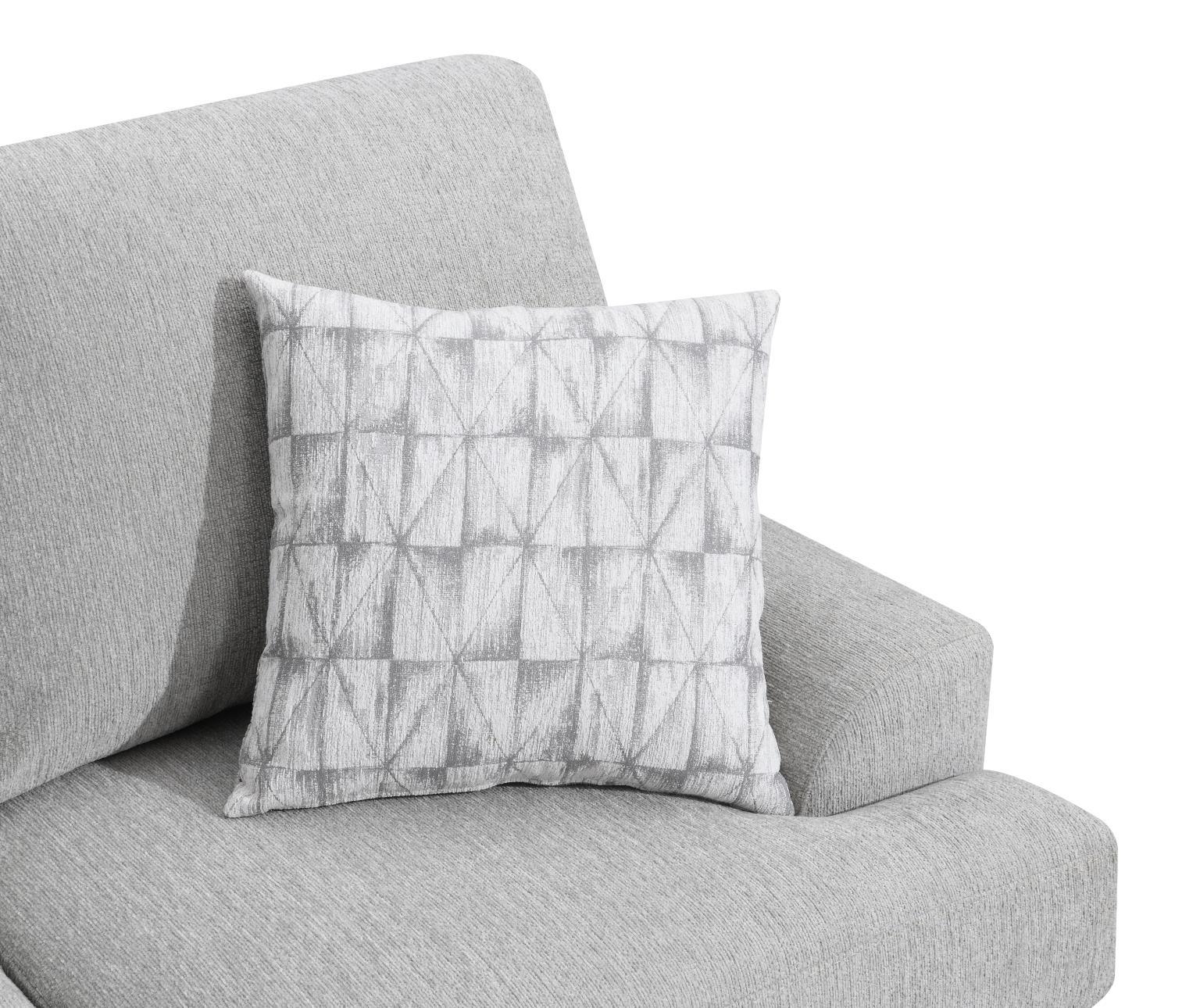 U449 Gray Sofa — 90-Inch Wide