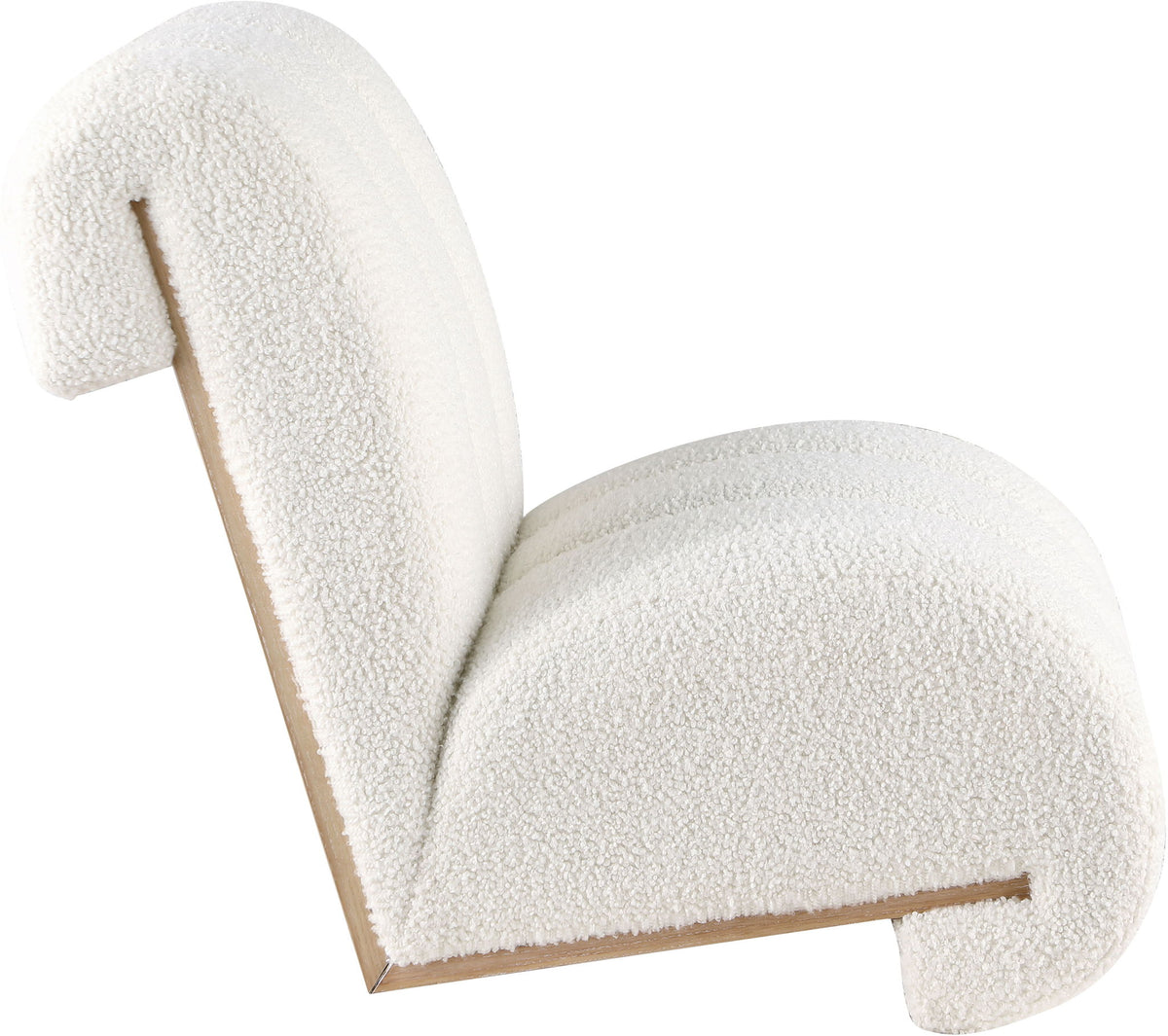 Swoon Faux Sheepskin Accent Chair — Natural Base