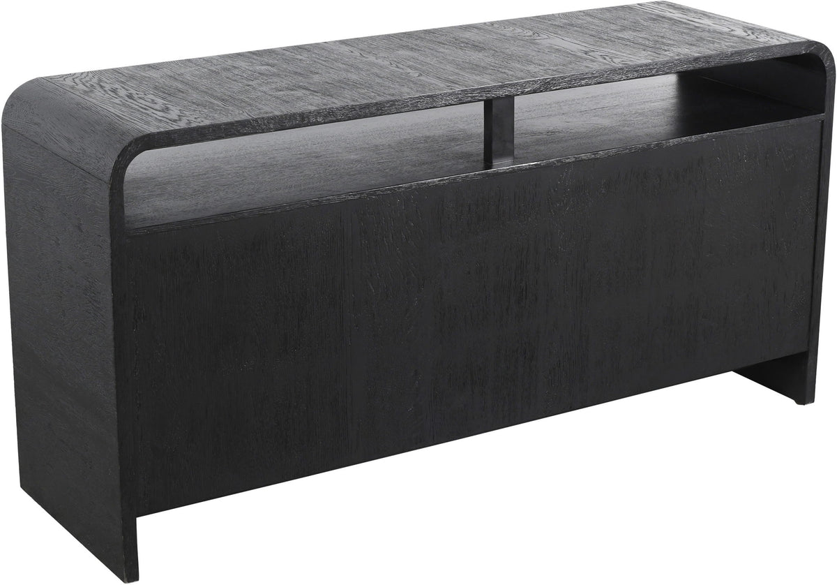 Cresthill Curved Oak Dresser — Black or Natural