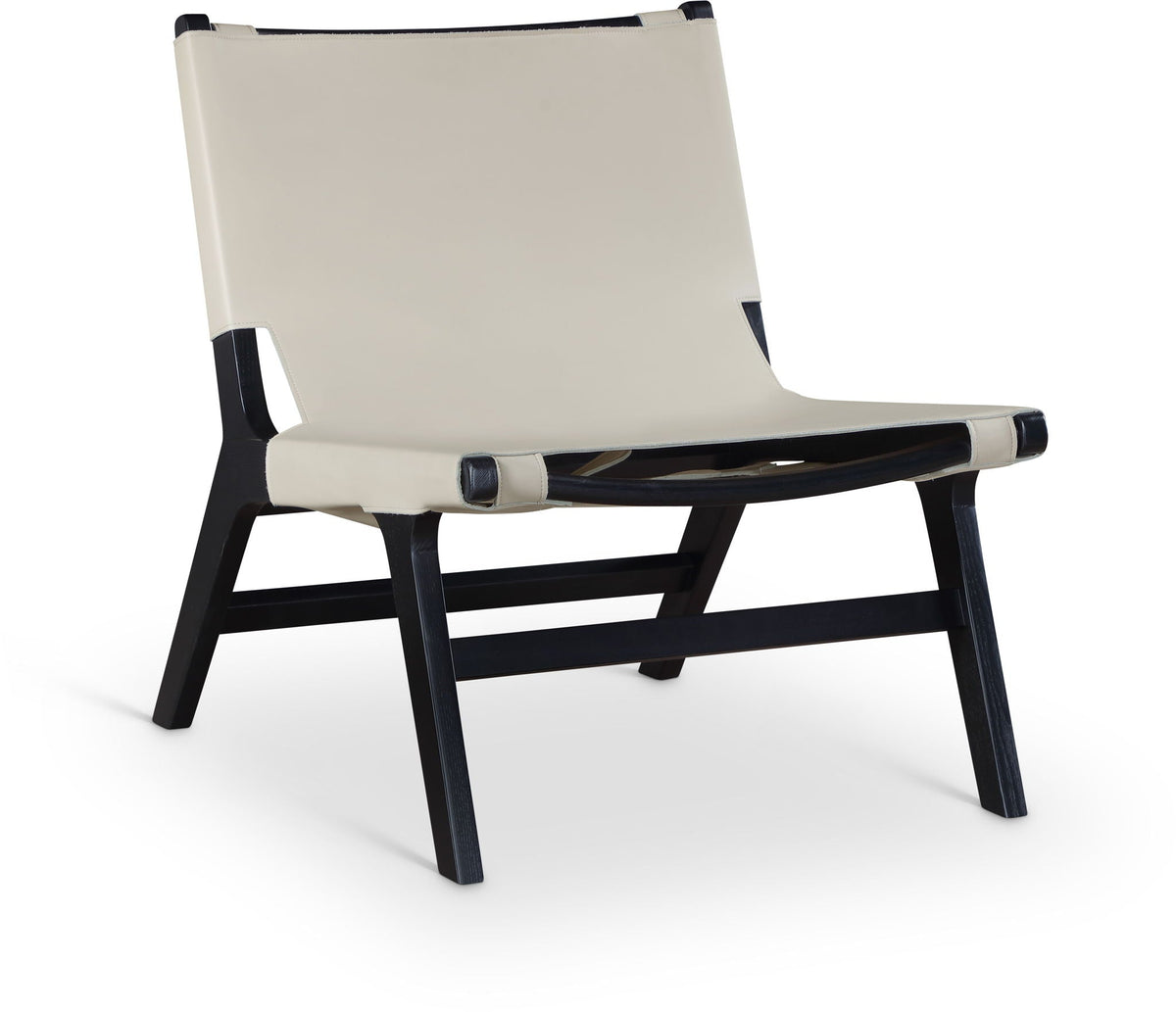 Rawlins Vegan Leather Accent Chair with Black Frame