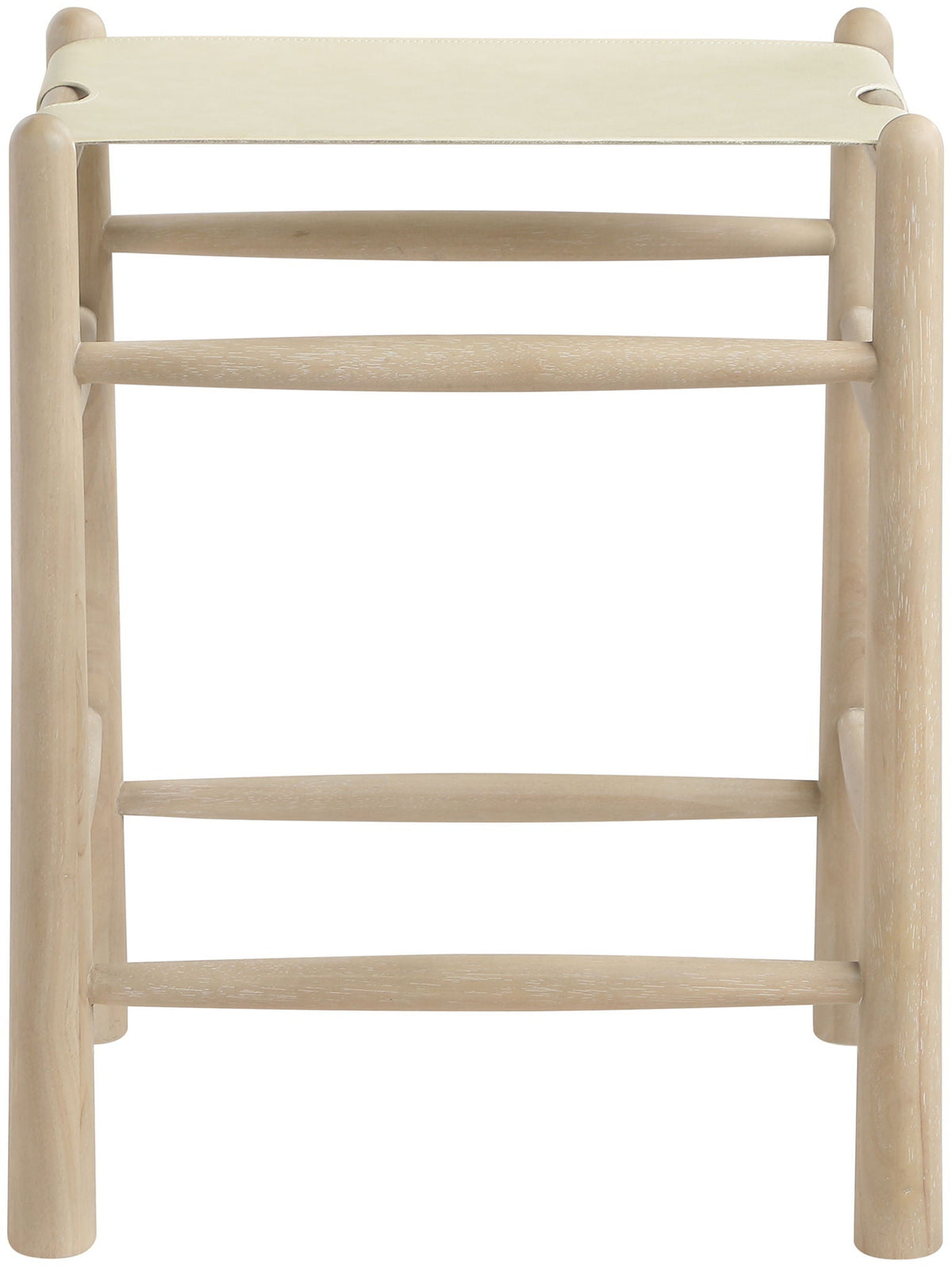 Santos Backless Counter Stool with Natural Base
