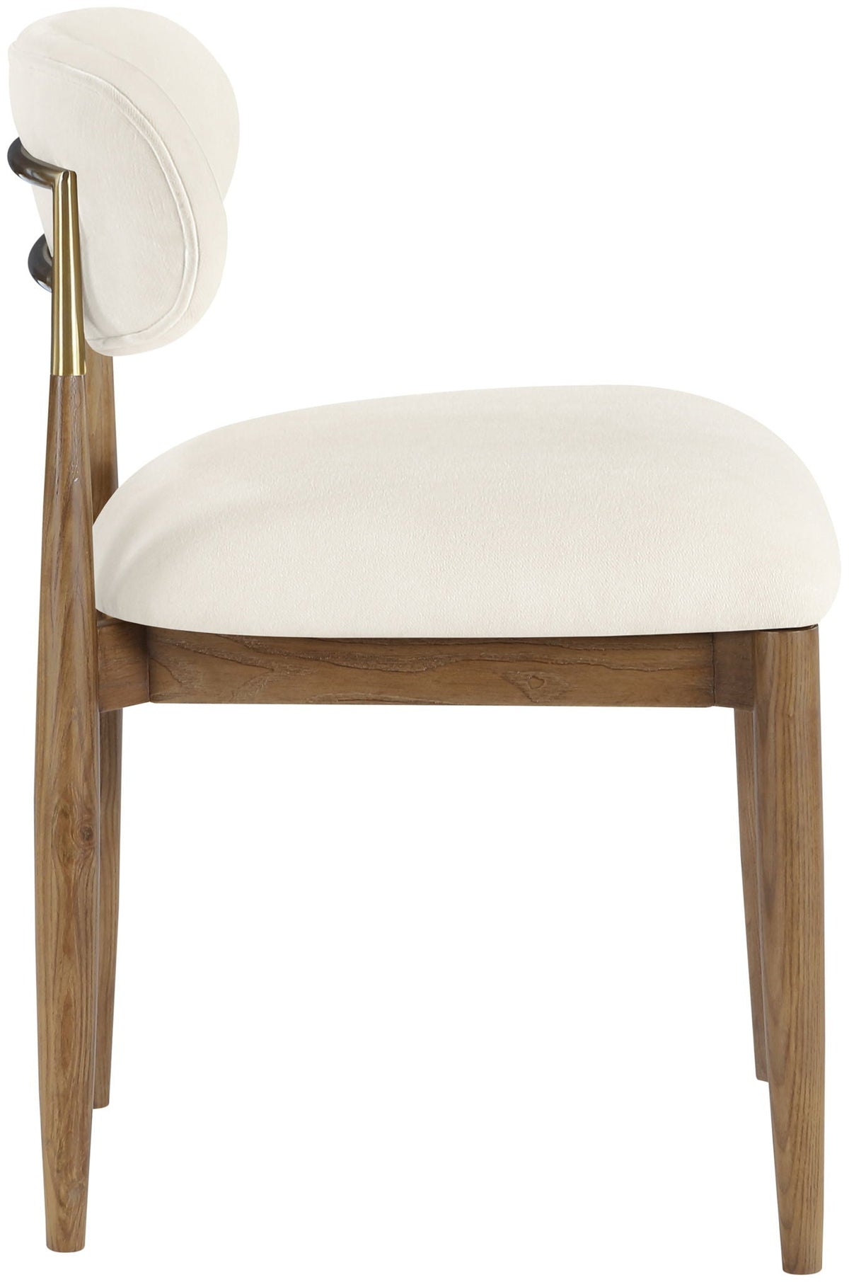 Riccio - Fabric Dining Side Chair (Set of 2) with Walnut Frame