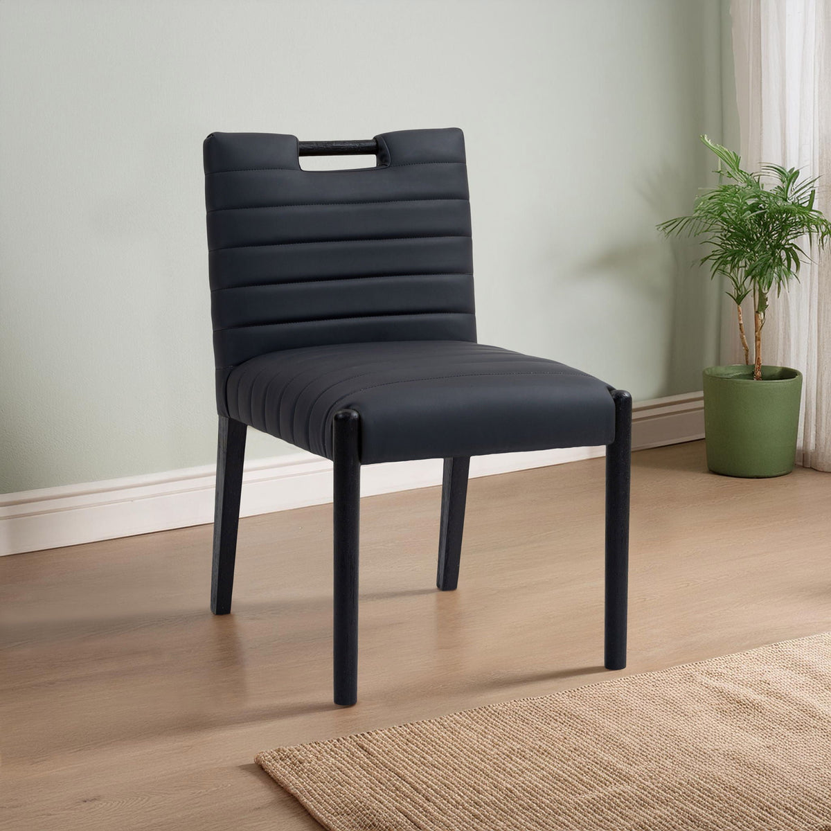 Aimee - Dining Side Chair (Set of 2) with Black Legs