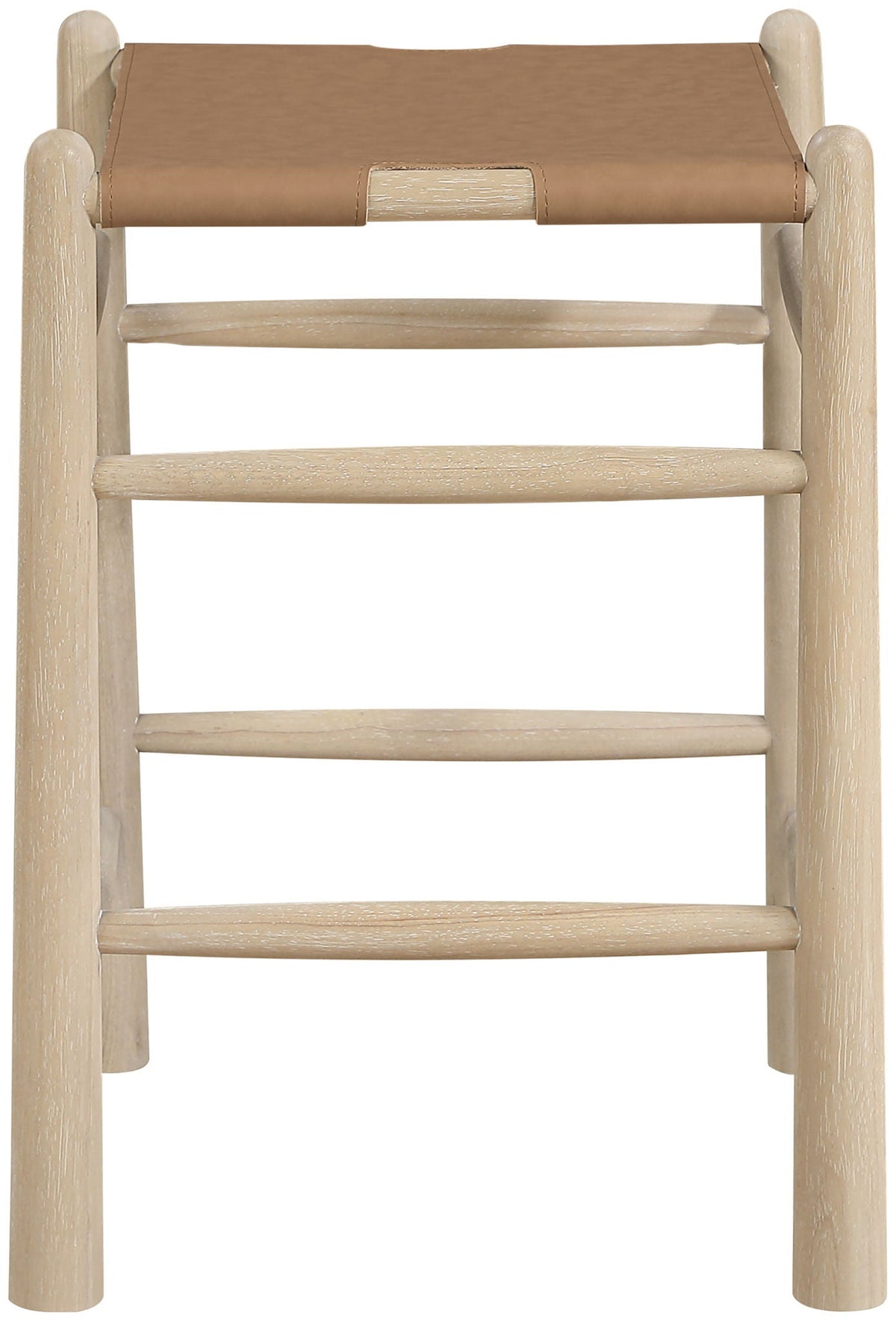 Santos Backless Counter Stool with Natural Base