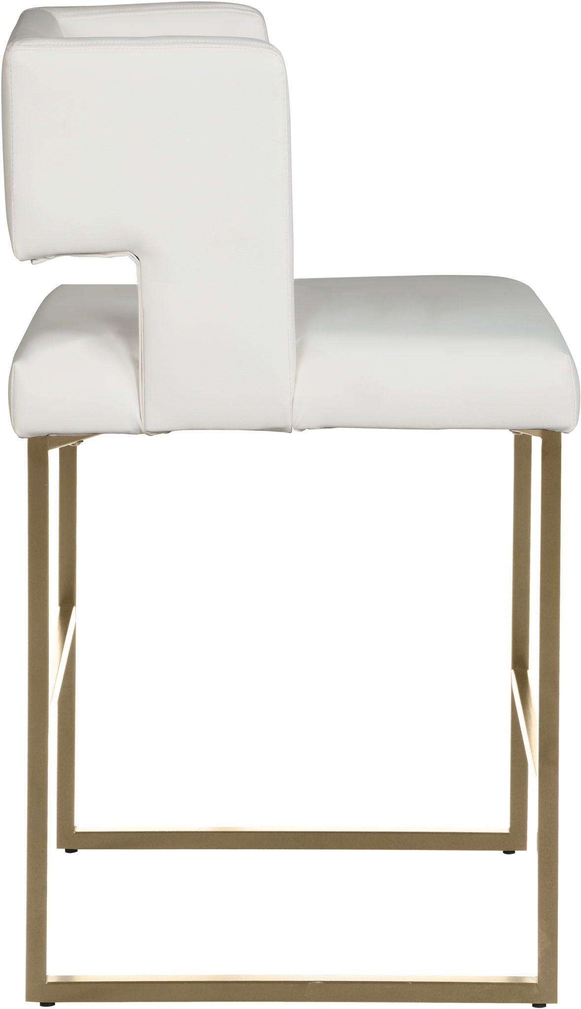 Caleb - Counter Stool (Set of 2) with Gold Legs