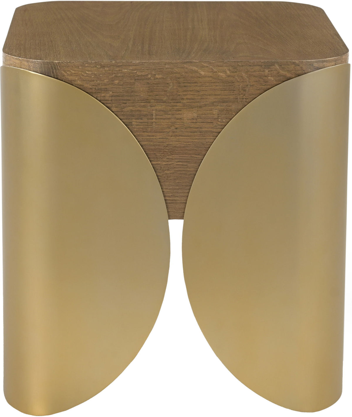 Cazari Oak Wood and Iron Coffee Table