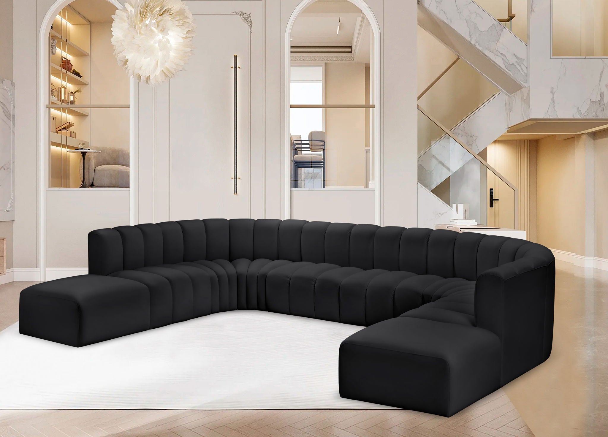 Arc - Faux Leather Modular Sectional