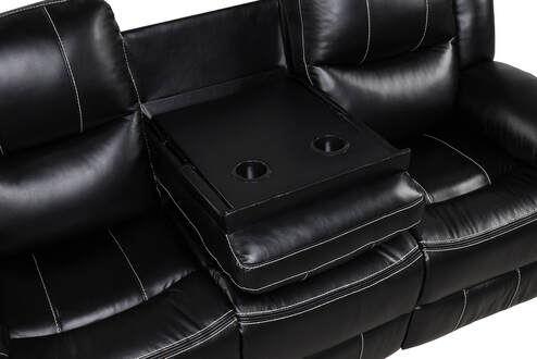 Carter 3PC Reclining Set — Drop-Down Table & Glider Recliner