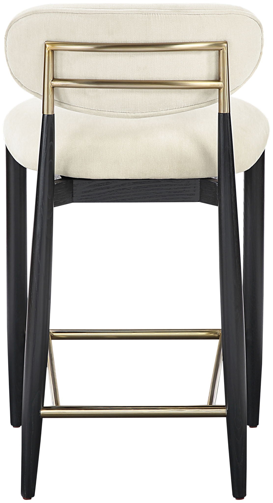 Riccio Fabric Counter Stool with Black Frame