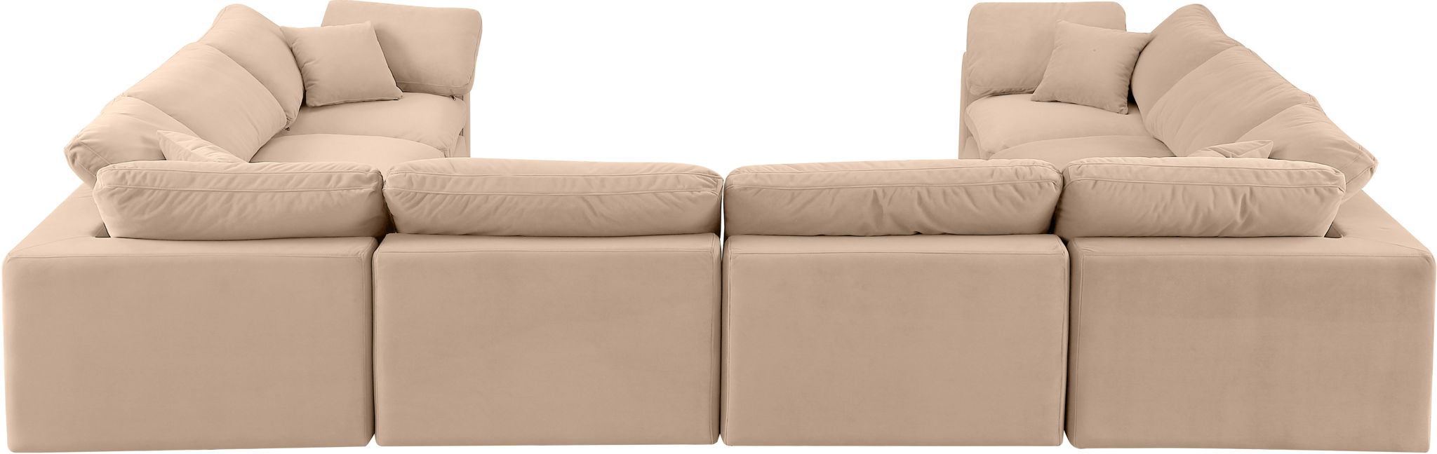 Comfy - 8 Piece Velvet Modular Sectional