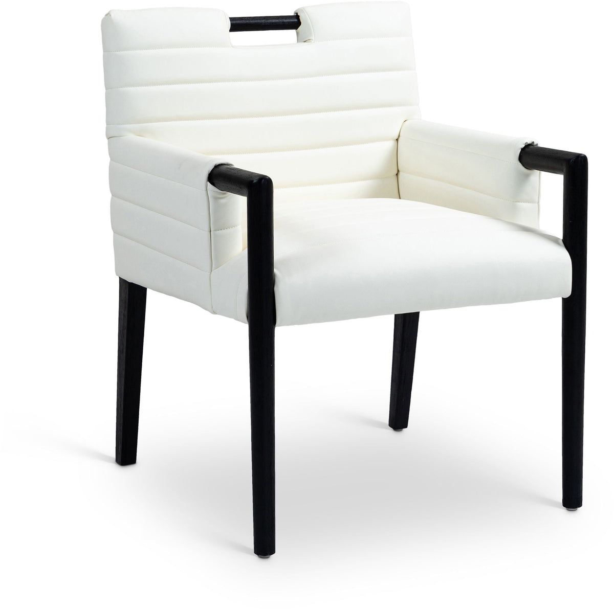 Aimee - Dining Arm Chair with Black Legs