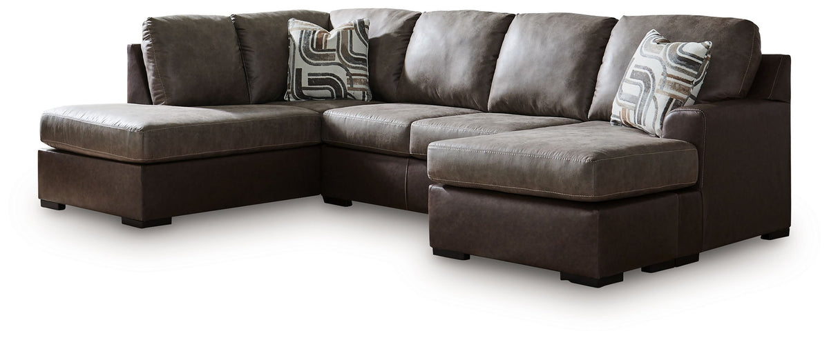 Castille Way Fossil Sectional — 2-Piece Sectional, Right-Arm Sleeper Chaise
