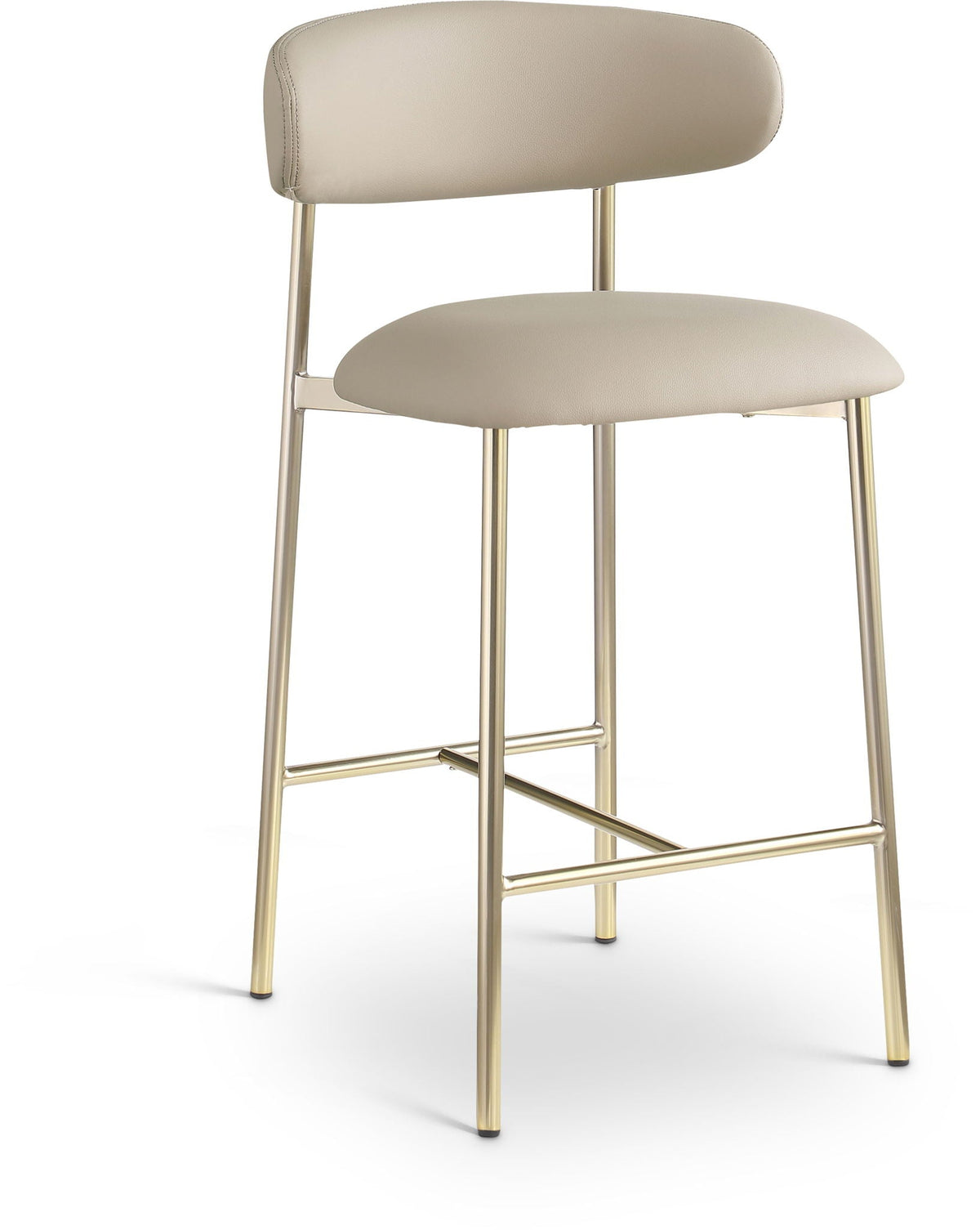 Lupita - Counter Stool (Set of 2) with Brushed Gold Frame
