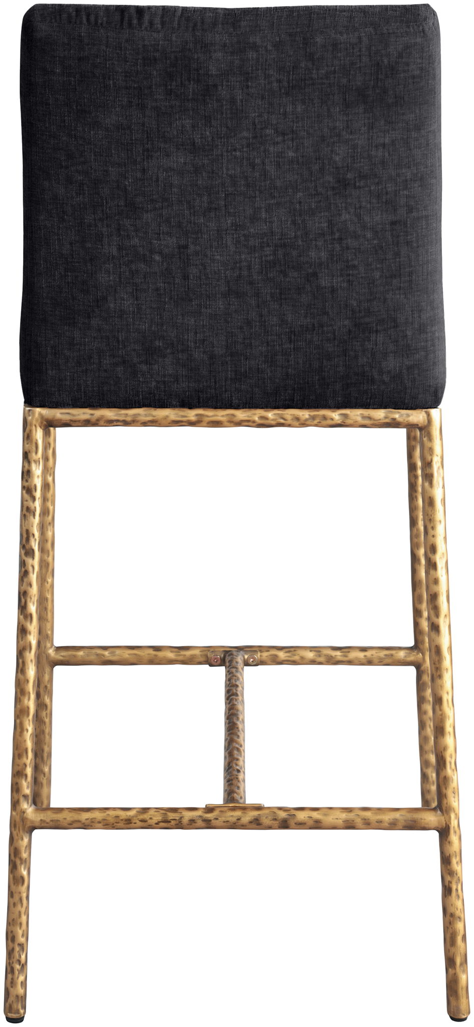 Reeves - Chenille Fabric Upholstered Counter Stool (Set of 2) with Gold Base