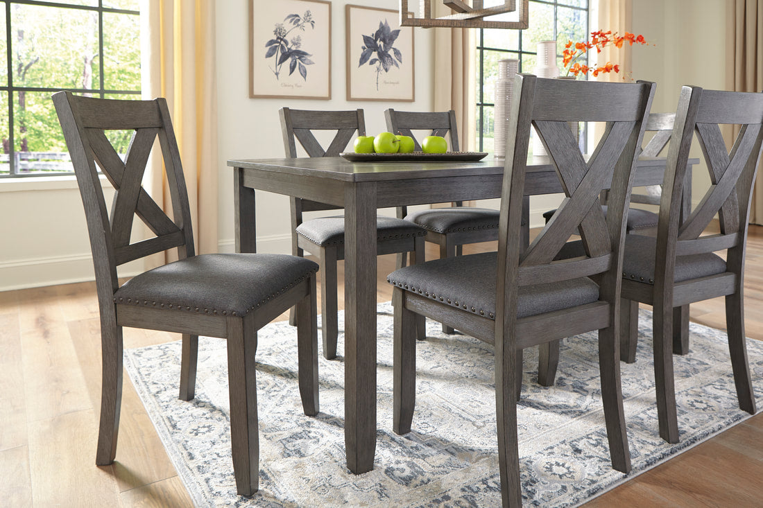 D388-425 7PC Dining Set — Table & 6 Chairs