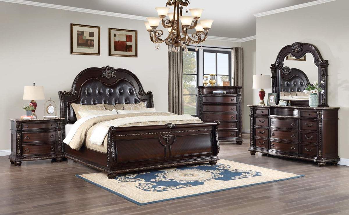 B054 Cherry Dresser — 68-Inch Wide