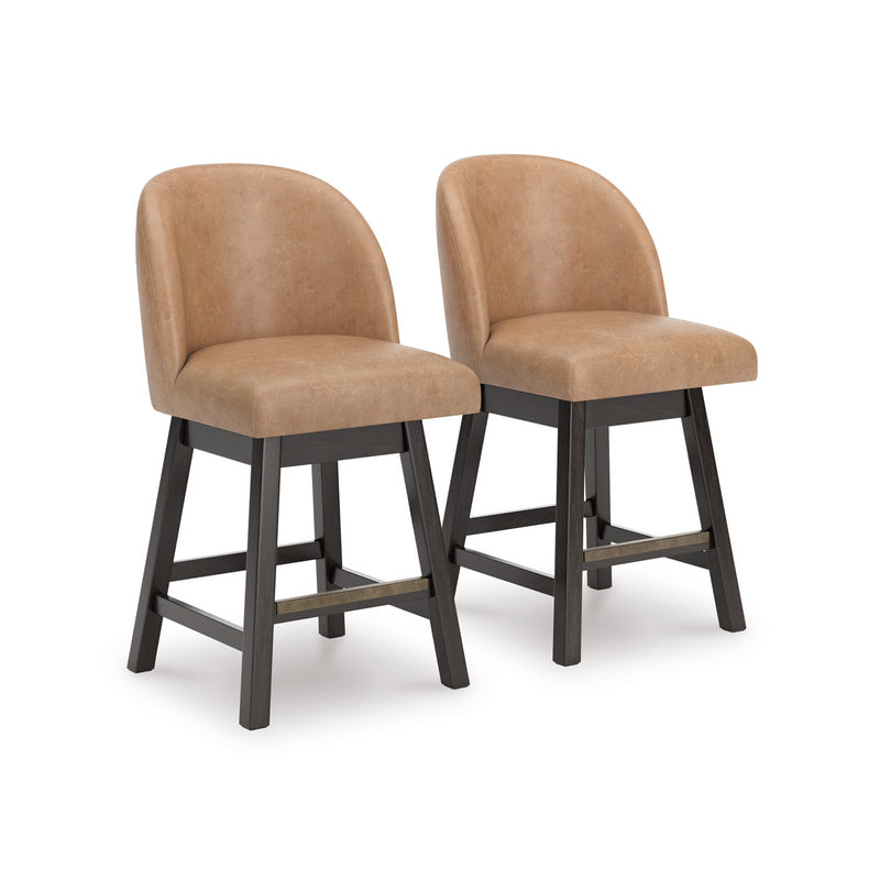D618-324 24" Swivel Barstool Set — Self-Return Swivel Seat