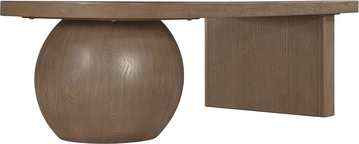 Solum Ash Wood & Oak Veneer Coffee Table — Brown or Natural