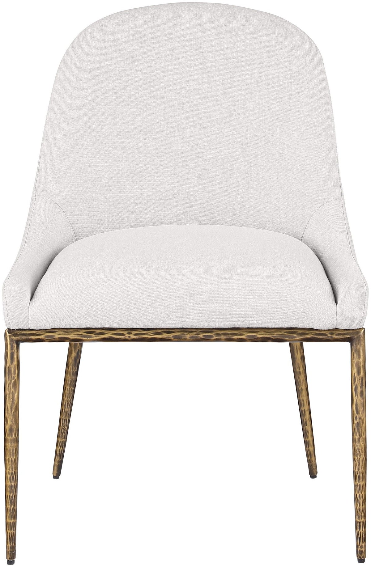 Ferro Performance Fabric Dining Side Chair — Brushed Gold Legs - Gold