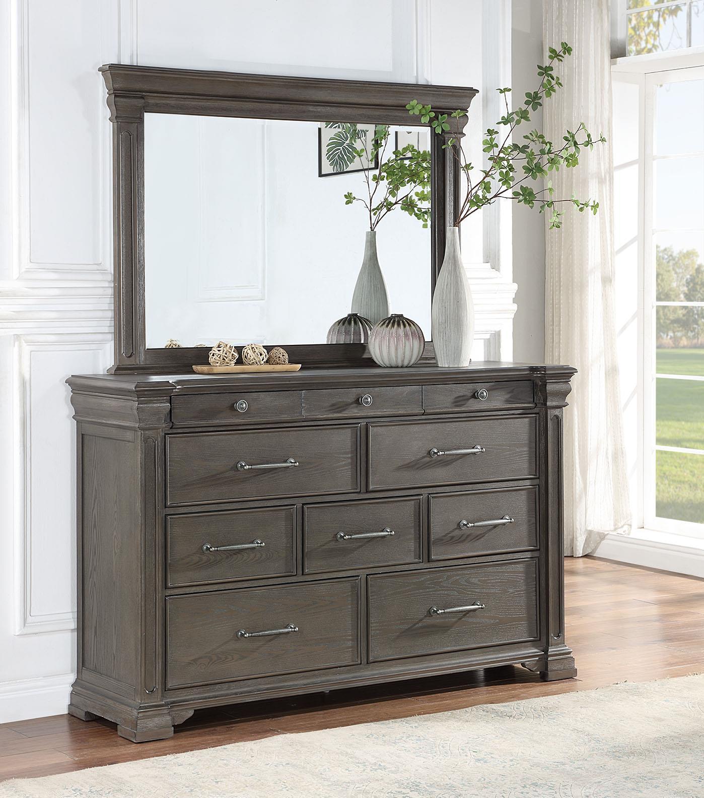 B067 Dark Gray Dresser — 66-Inch Wide