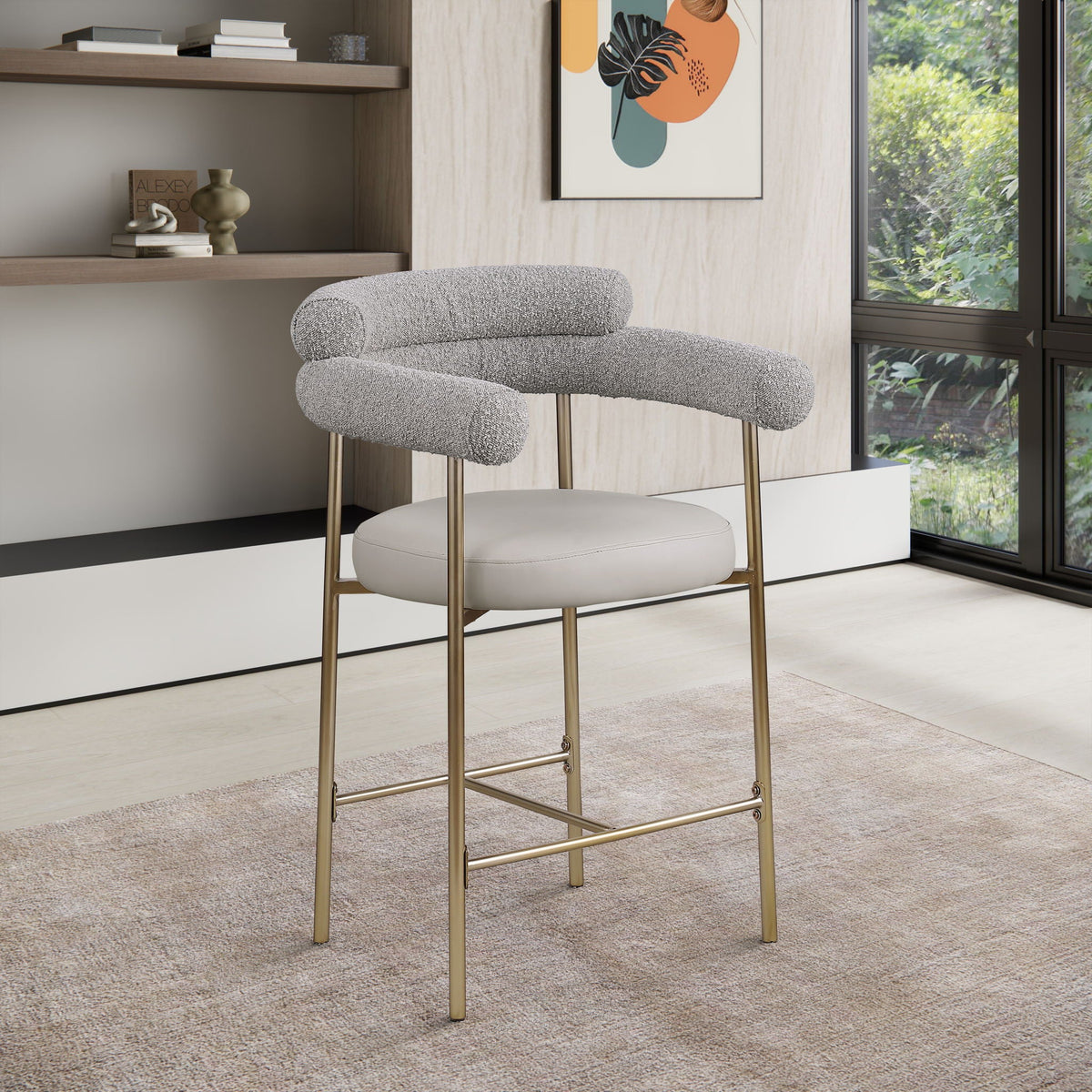 Blake - Counter Stool (Set of 2) with Bronze Legs