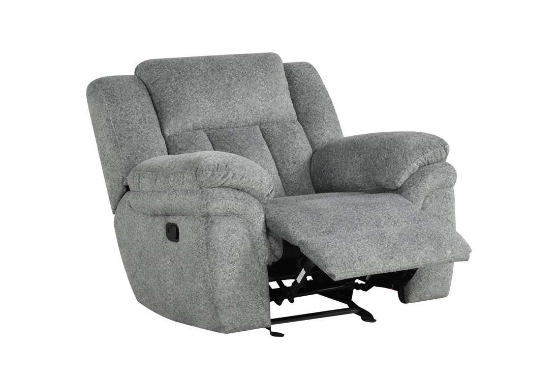 Dallas Gray 3PC Reclining Set — Drop-Down Table & Cup Holders