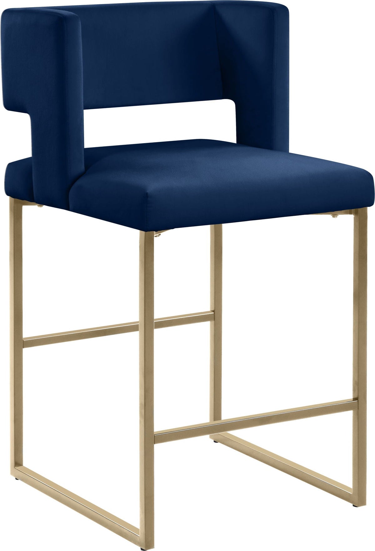 Caleb - Counter Stool (Set of 2) with Gold Legs