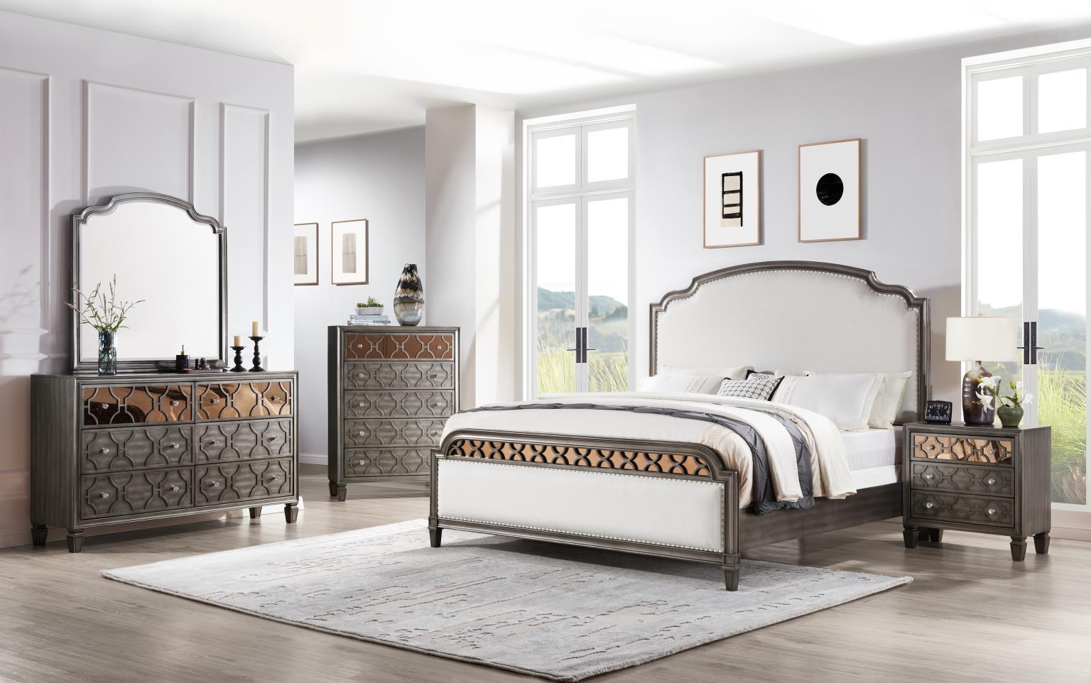 B086 Gray Nightstand — 27 in. wide