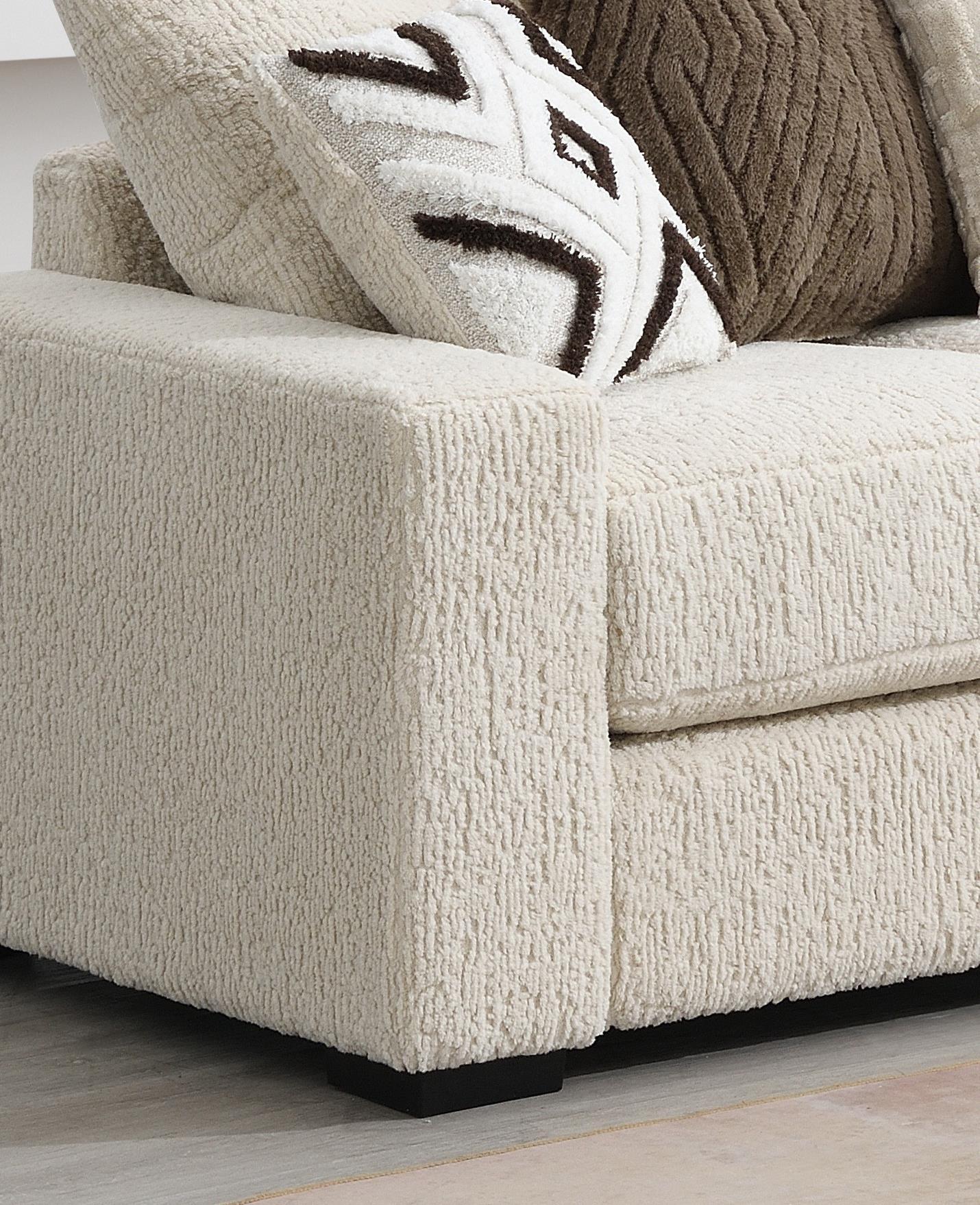U328 Beige 4 Piece Sectional (1 LAF Loveseat 1 Armless Chair, 1 Wedge, 1 RAF Loveseat)