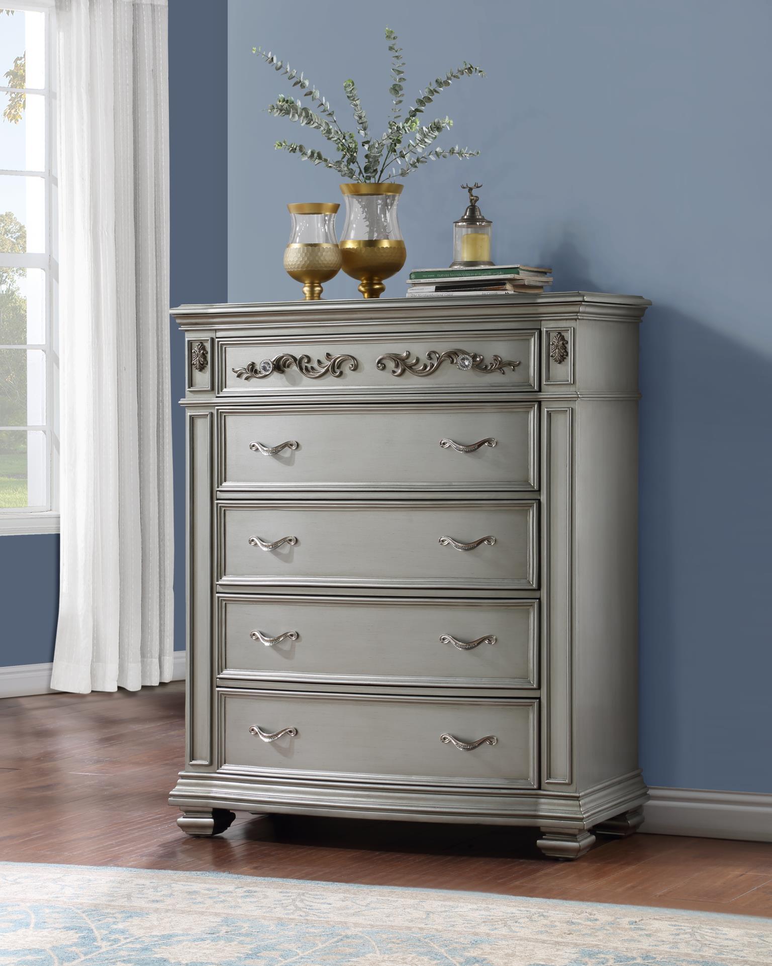 B062 Shimmer Silver Chest — 44-Inch Wide