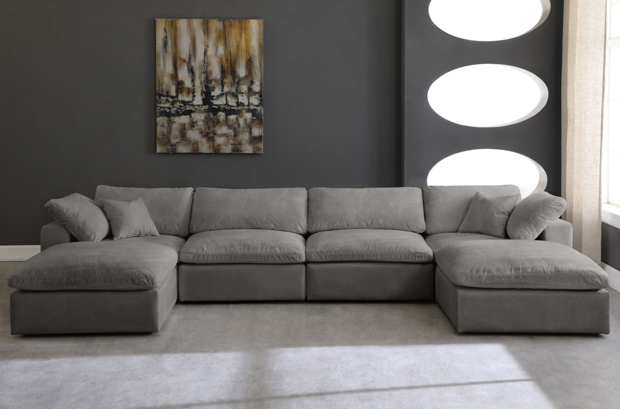 Cozy - 6 Piece Modular Double Chaise Sectional