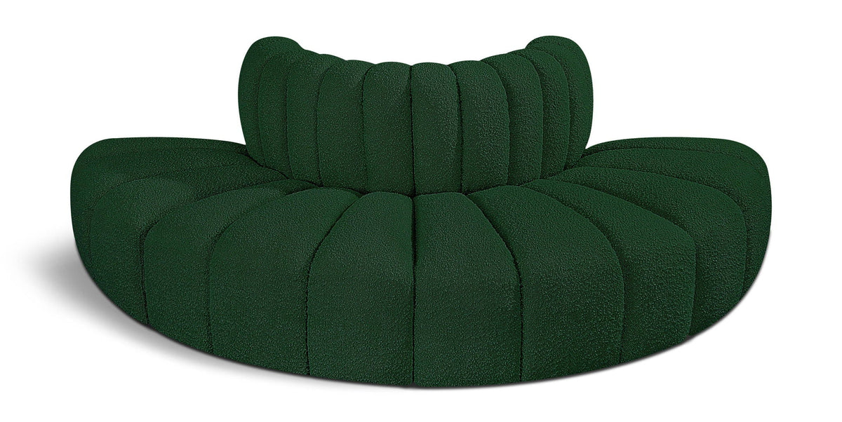 Arc Boucle Modular Sectional — 4-Piece Sofa (90" Wide) — Green