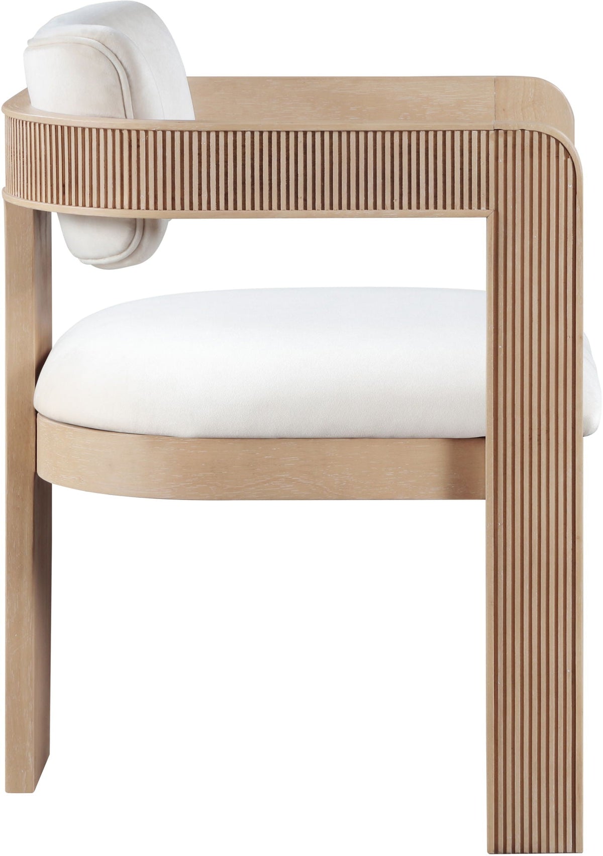 Sacha - Velvet Dining Chair (Set of 2) with Natural Base