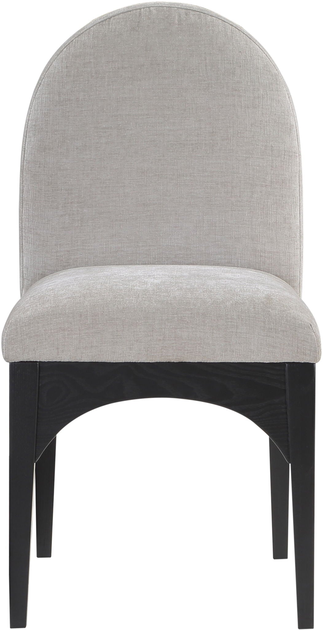Waldorf - Chenille Dining Side Chair with Black Legs