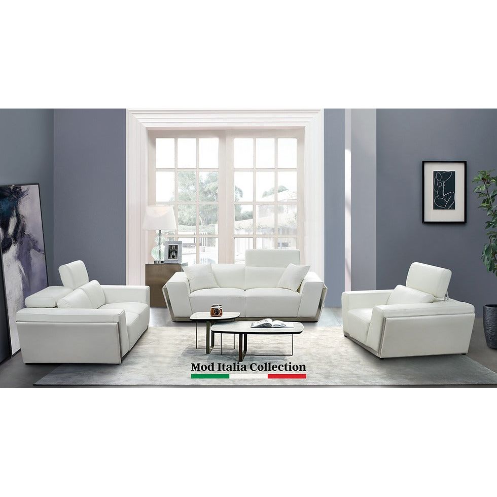 Domo Italian Leather Match Living Room Set