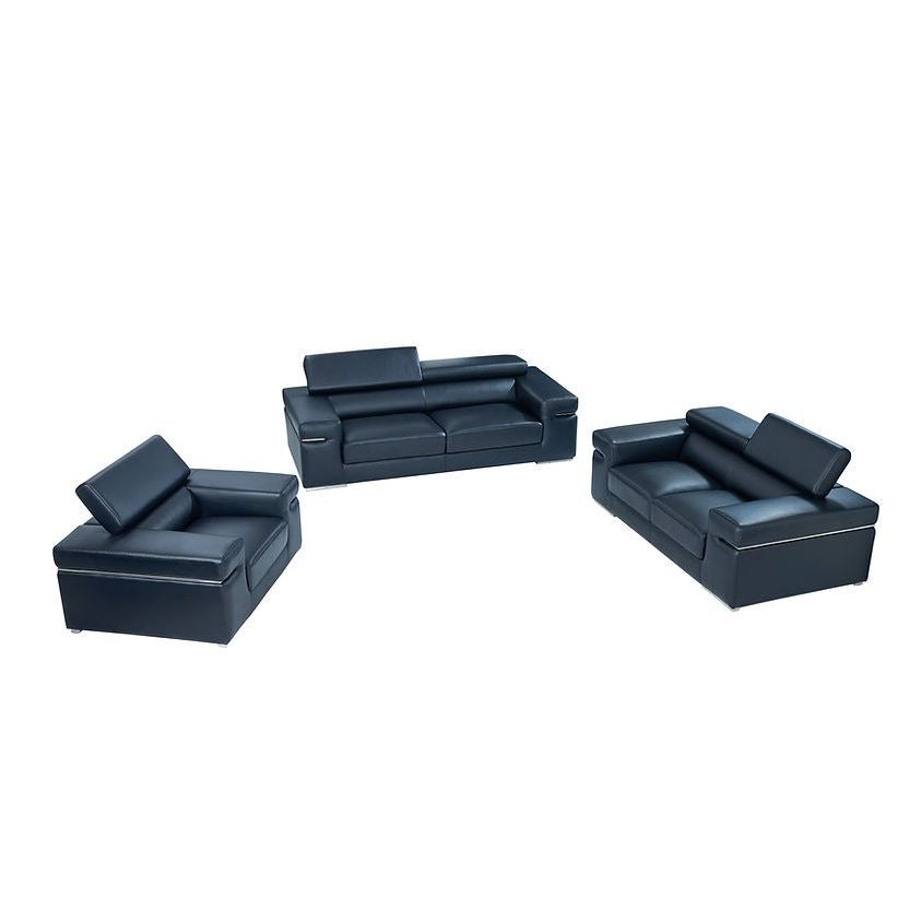 Soho Italian Leather Match Living Room Set