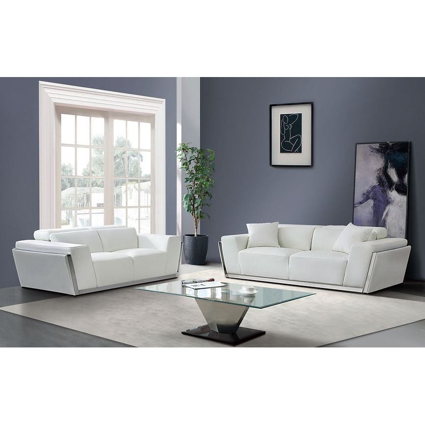 Domo Italian Leather Match Living Room Set