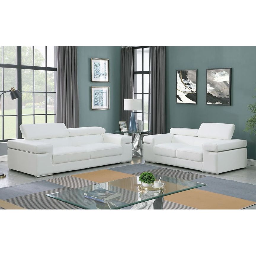 Soho Italian Leather Match Living Room Set