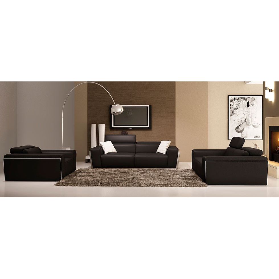 Domo Italian Leather Match Living Room Set