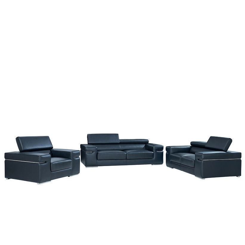 Soho Italian Leather Match Living Room Set
